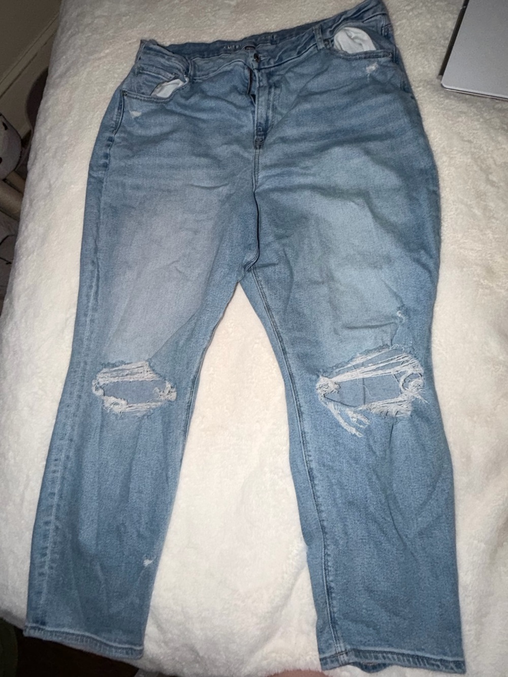 American Eagle Outfitters Light Blue Distressed Boyfriend Jeans